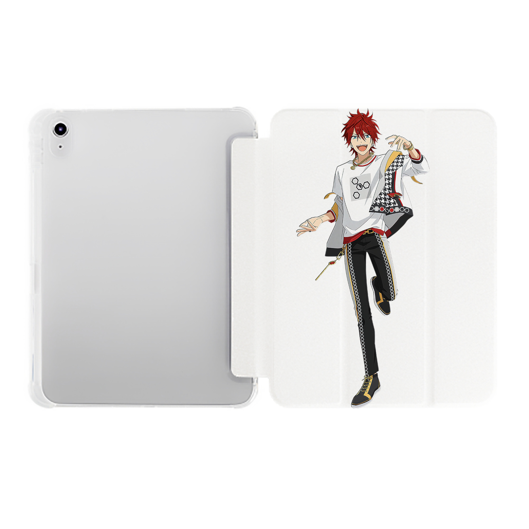 （画像用） あんさんぶるスターズ! Ensemble Stars IPad ケース ペン収納付き 三つ折りスタンド PUレザー×シリコン 対応機種9.5/10.5/10.9インチ